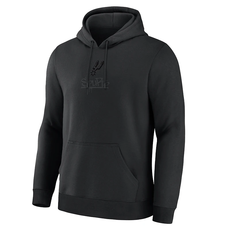 Men's Fanatics San Antonio Spurs Black Out Hoodie