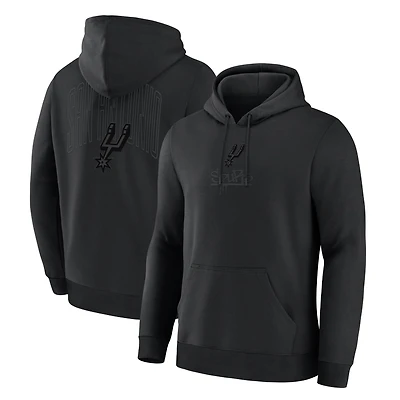 Men's Fanatics San Antonio Spurs Black Out Hoodie