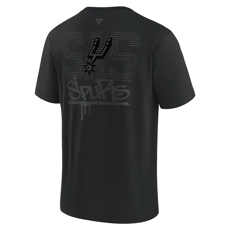 T-shirt épais noir San Antonio Spurs de Fanatics pour homme