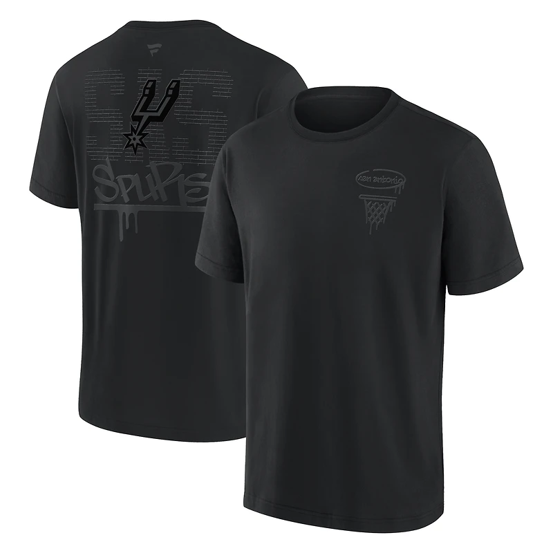 T-shirt épais noir San Antonio Spurs de Fanatics pour homme