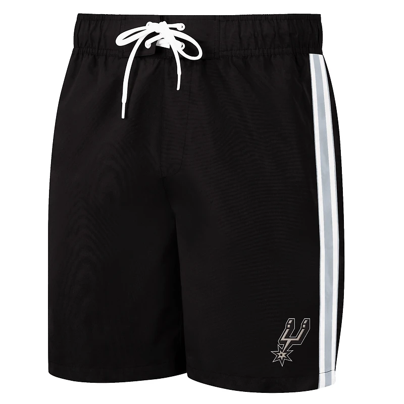 Short de bain G-III Sports by Carl Banks pour homme noir San Antonio Spurs Sand Beach Volley