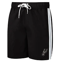 Short de bain G-III Sports by Carl Banks pour homme noir San Antonio Spurs Sand Beach Volley