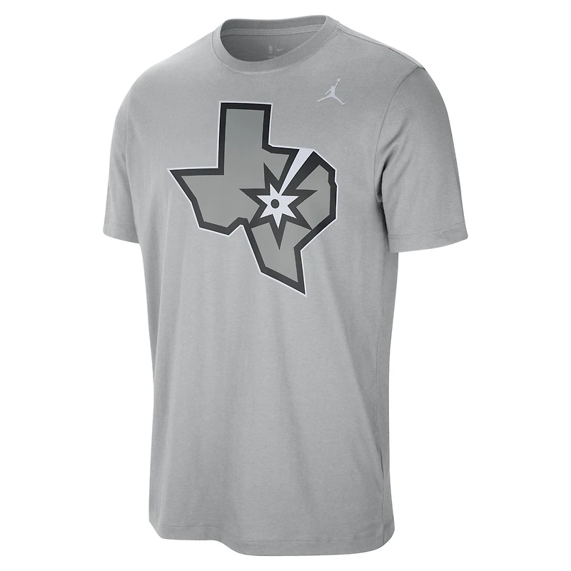 Men's Jordan Brand Silver San Antonio Spurs Statement Edition Essential T-Shirt