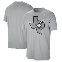 T-shirt Jordan Brand Silver San Antonio Spurs Statement Edition Essential pour homme