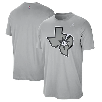 Men's Jordan Brand Silver San Antonio Spurs Statement Edition Essential T-Shirt