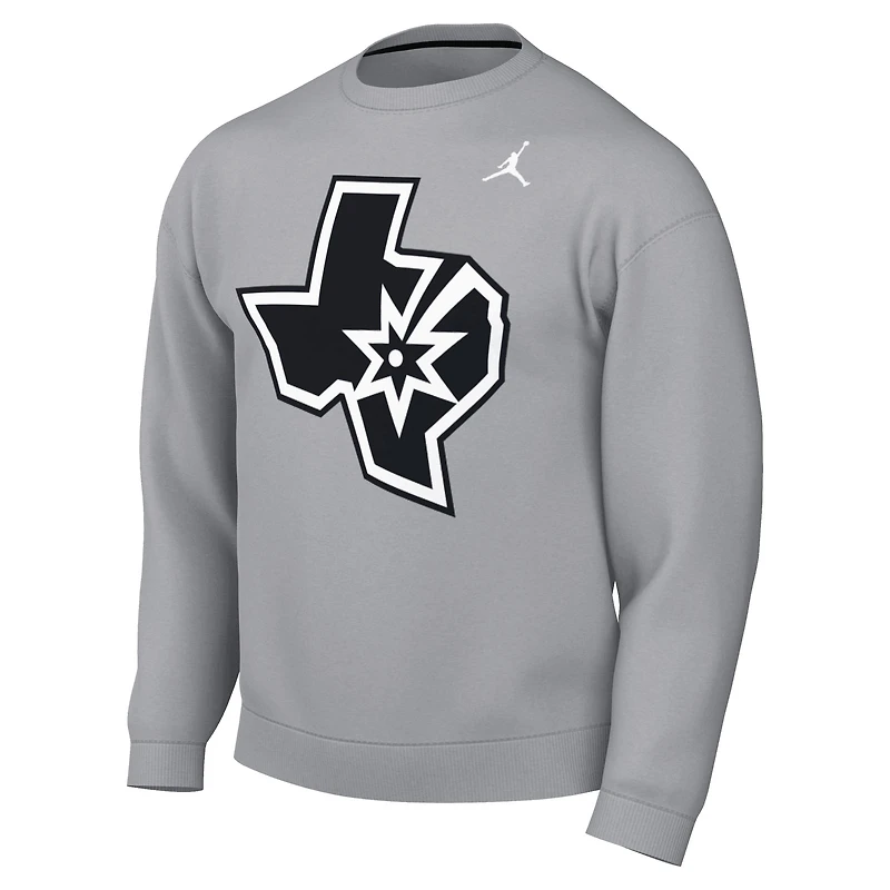 Sweat-shirt Jordan Brand Silver San Antonio Spurs Statement Edition pour homme
