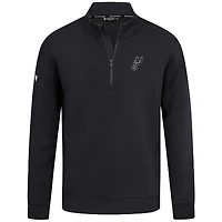 Pull noir à fermeture éclair quart de tour Accolade Cushion San Antonio Spurs pour homme Levelwear
