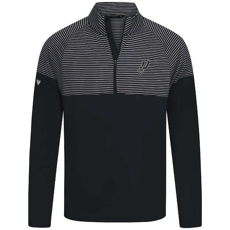 Haut à glissière quart de tour noir rayures classiques des San Antonio Spurs pour homme