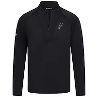 Haut noir Levelwear Volley à fermeture éclair quart de tour pour homme, San Antonio Spurs