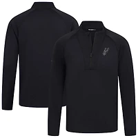 Haut noir Levelwear Volley à fermeture éclair quart de tour pour homme, San Antonio Spurs