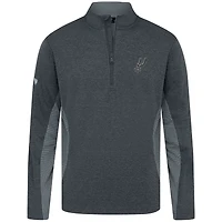 Men's Levelwear Heather Black San Antonio Spurs Waffle Insignia 2.0 Quarter-Zip Top