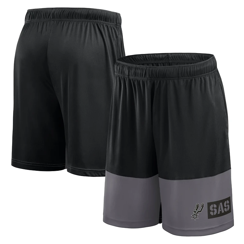 Short de sport noir avec logo San Antonio Spurs pour homme, le meilleur des meilleurs