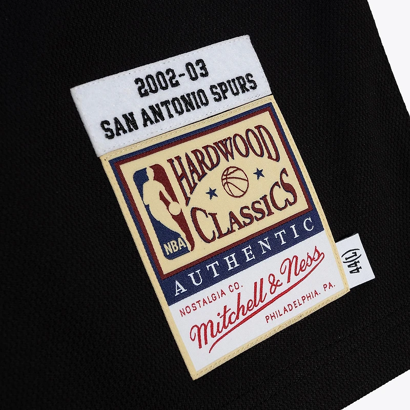 Men's Mitchell & Ness  Black San Antonio Spurs 2002-03 Authentic Sleeveless Shooting Shirt