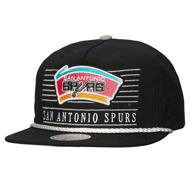 Casquette snapback Mitchell & Ness noire San Antonio Spurs Ascend Deadstock pour homme