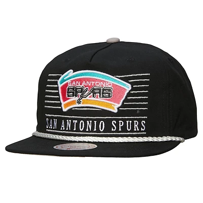 Casquette snapback Mitchell & Ness noire San Antonio Spurs Ascend Deadstock pour homme