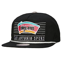 Casquette snapback Mitchell & Ness noire San Antonio Spurs Ascend Deadstock pour homme