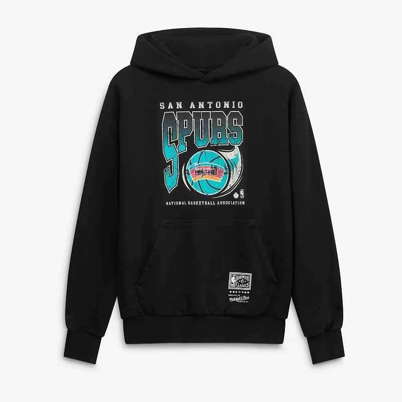 Men's Mitchell & Ness  Black San Antonio Spurs Ball Out Hoodie