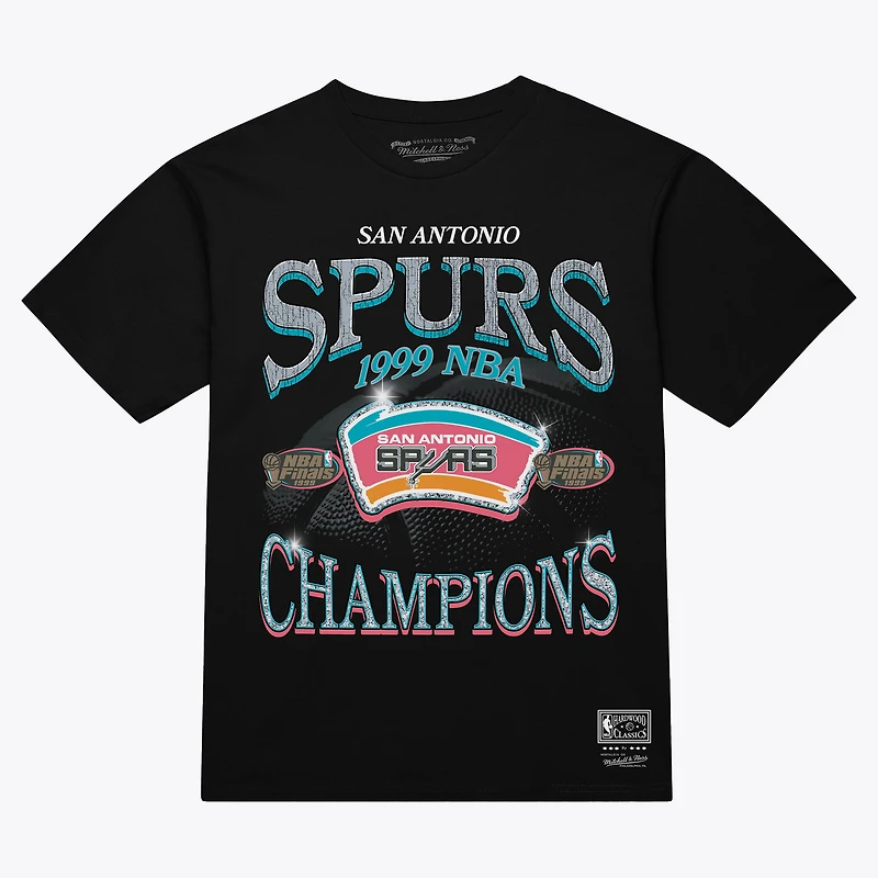 Men's Mitchell & Ness Black San Antonio Spurs Champions Era T-Shirt