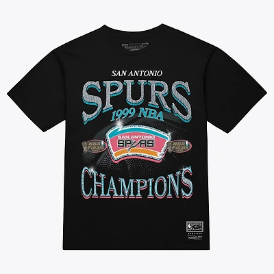 Men's Mitchell & Ness Black San Antonio Spurs Champions Era T-Shirt