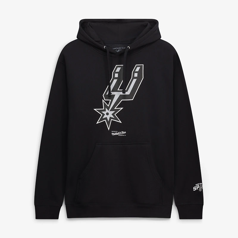 Men's Mitchell & Ness Black San Antonio Spurs Fleece Hoodie