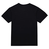 Men's Mitchell & Ness Black San Antonio Spurs Hardwood Classics Felt Applique Slub T-Shirt