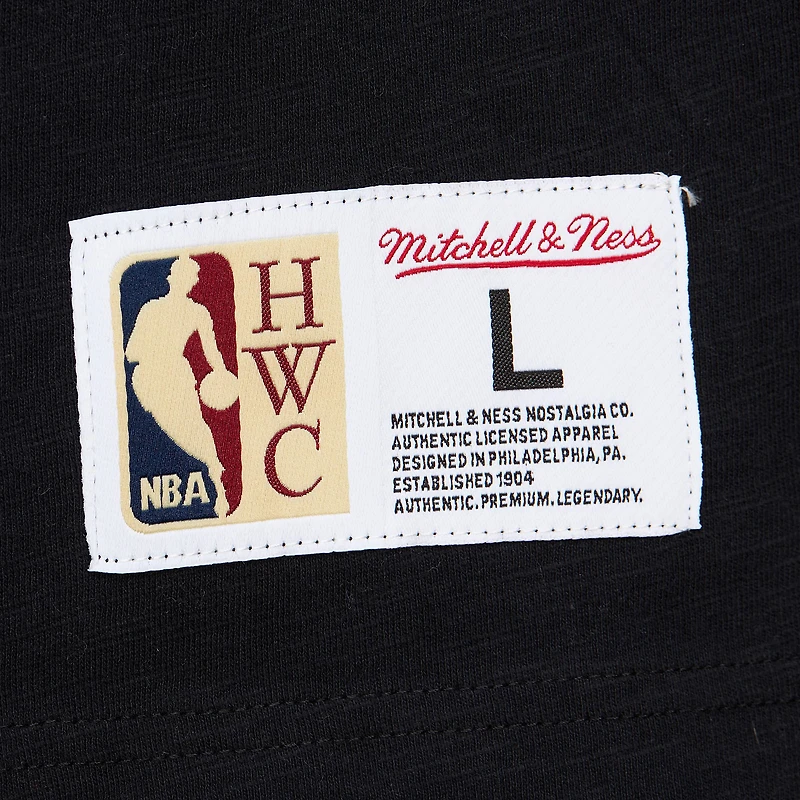 T-shirt noir à appliqué en feutre Hardwood Classics de San Antonio Spurs Mitchell & Ness pour homme