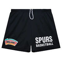 Men's Mitchell & Ness Black San Antonio Spurs Hardwood Classics Gameday Mesh Shorts