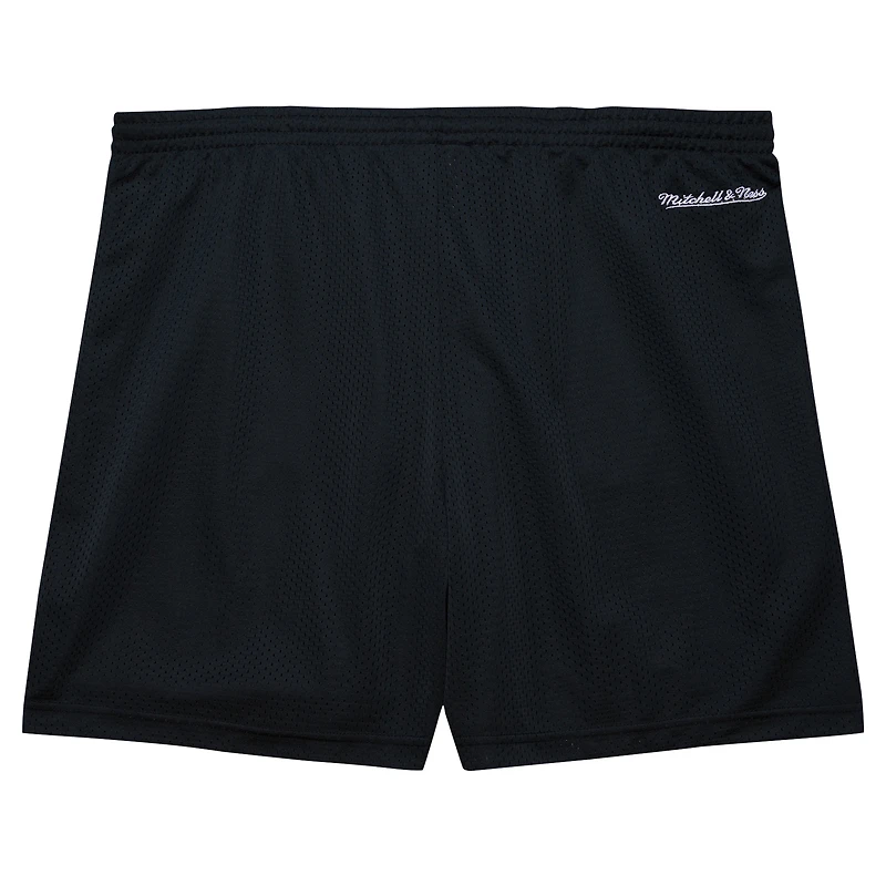 Men's Mitchell & Ness Black San Antonio Spurs Hardwood Classics Gameday Mesh Shorts
