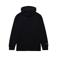 Men's Mitchell & Ness Black San Antonio Spurs Hardwood Classics Lightweight Thermal Pullover Hoodie