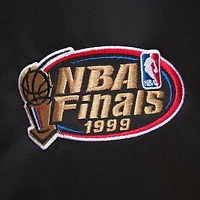 Veste en satin léger à boutons-pression Hardwood Classics Team OG 3.0 noire de Mitchell & Ness pour homme des San Antonio Spurs