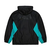Veste coupe-vent entièrement zippée Mitchell & Ness noire San Antonio Spurs Playmaker pour homme
