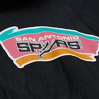 Veste coupe-vent entièrement zippée Mitchell & Ness noire San Antonio Spurs Playmaker pour homme