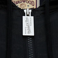 Veste coupe-vent entièrement zippée Mitchell & Ness noire San Antonio Spurs Playmaker pour homme