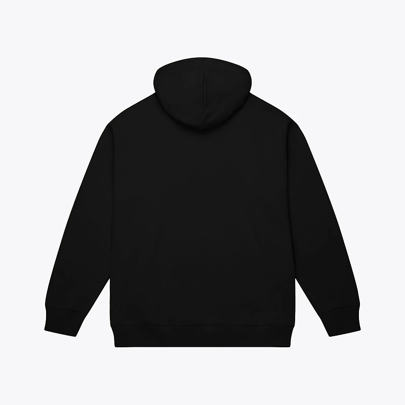 Men's Mitchell & Ness Black San Antonio Spurs Team Name Stack Logo Hoodie