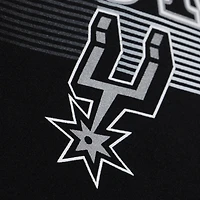 Men's Mitchell & Ness Black San Antonio Spurs Team Name Stack Logo Hoodie