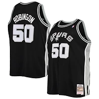 Men's Mitchell & Ness David Robinson Black San Antonio Spurs 1998/99 Big Tall Hardwood Classics Swingman Jersey