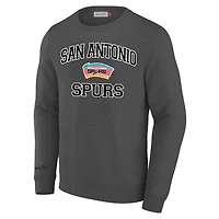 Men's Mitchell & Ness Heather Gray San Antonio Spurs Big Tall Hardwood Classics Sweatshirt