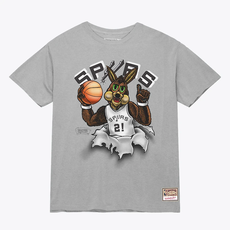 T-shirt Mitchell & Ness argenté pour homme, San Antonio Spurs Breakthrough