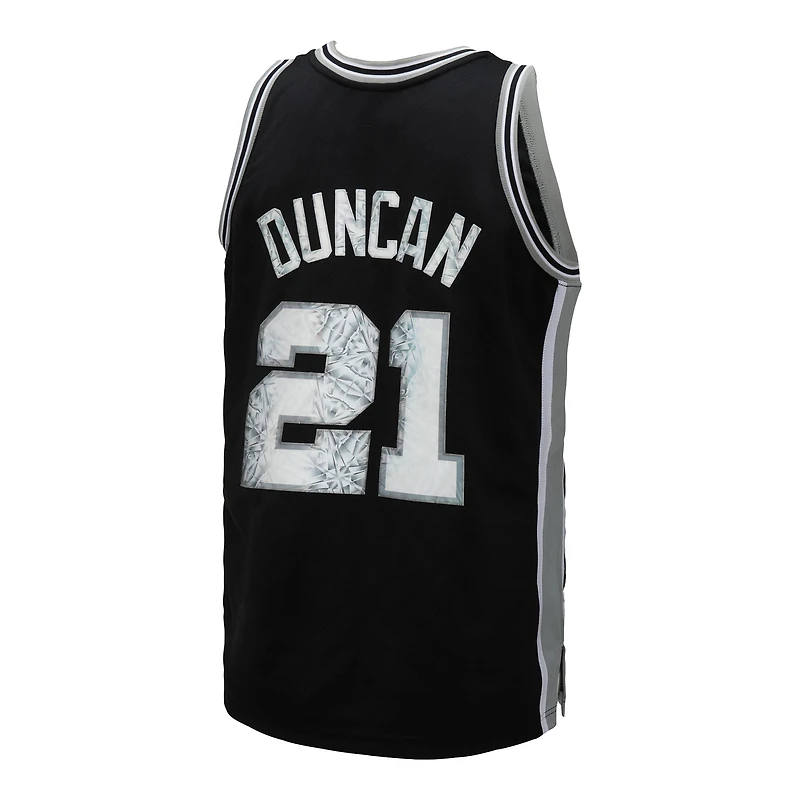 Mitchell & Ness Tim Duncan noir San Antonio Spurs 1998/99 Hardwood Classics 75e anniversaire Diamond Swingman - Maillot