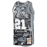 Men's Mitchell & Ness Tim Duncan Silver San Antonio Spurs 1998/99 Hardwood Classics Lunar New Year Swingman Jersey
