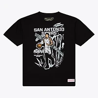 T-shirt noir Mitchell & Ness Victor Wembanyama San Antonio Spurs Chalked Up pour homme