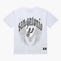 T-shirt Mitchell & Ness blanc San Antonio Spurs style Old English Classic pour homme