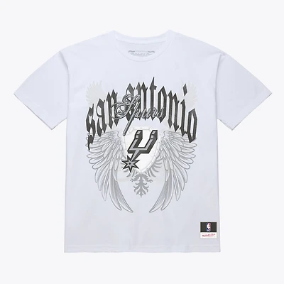 Men's Mitchell & Ness White San Antonio Spurs Old English Classic T-Shirt