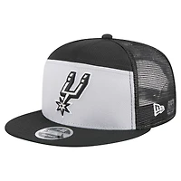 Men's New Era  Black/Silver San Antonio Spurs Outdoor Split Panel 9FIFTY Snapback Hat