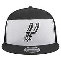 Men's New Era  Black/Silver San Antonio Spurs Outdoor Split Panel 9FIFTY Snapback Hat