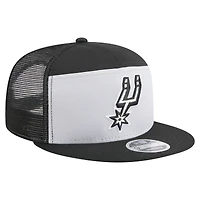 Men's New Era  Black/Silver San Antonio Spurs Outdoor Split Panel 9FIFTY Snapback Hat