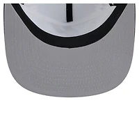 Casquette de golf à pression New Era noire/argentée San Antonio Spurs Throwback Dye pour homme