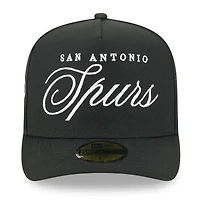 Casquette ajustée A-Frame 59FIFTY noire New Era pour homme, San Antonio Spurs, draft NBA 2025
