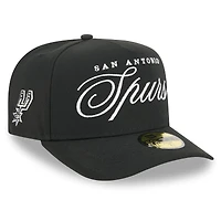 Casquette ajustée A-Frame 59FIFTY noire New Era pour homme, San Antonio Spurs, draft NBA 2025
