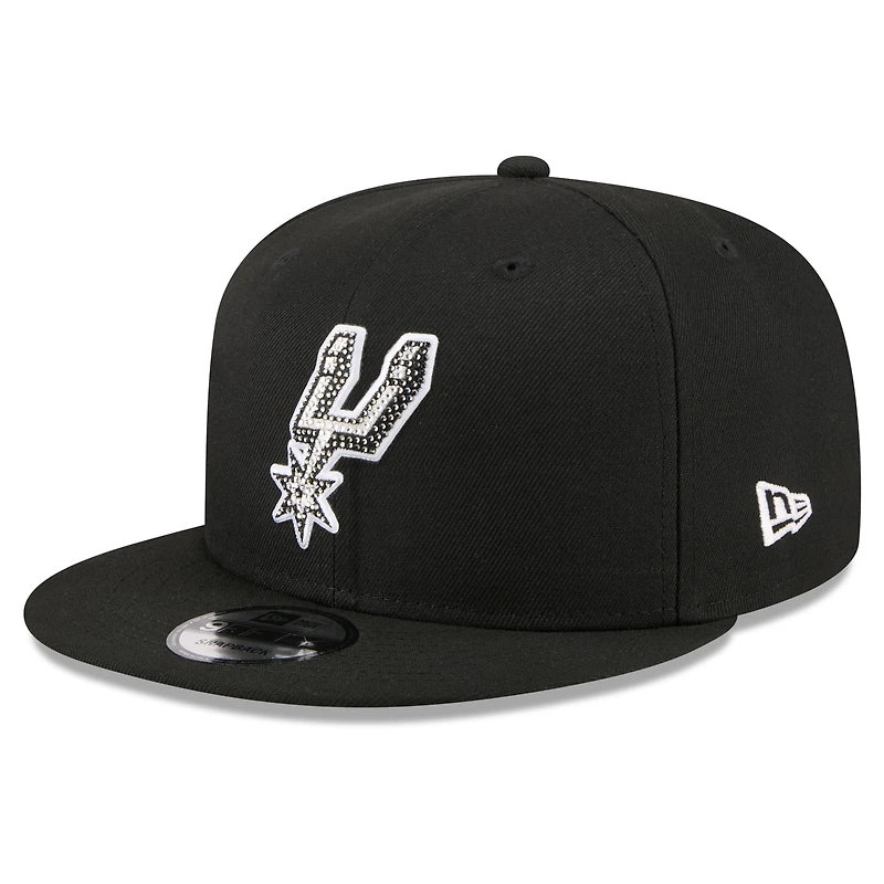 Men's New Era Black San Antonio Spurs 2026 NBA Draft Crystal 9FIFTY Snapback Hat